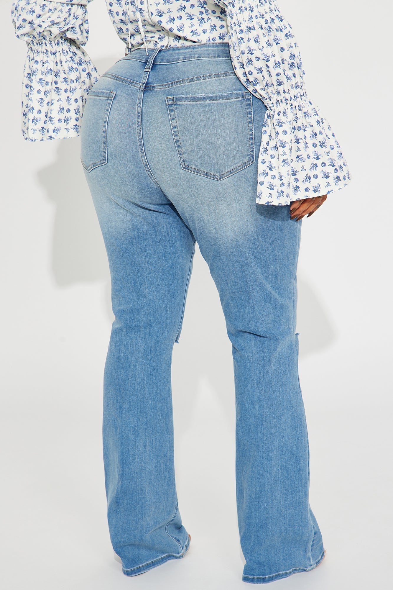 Pleasure Seeker Soft Stretch Flare Jeans - Medium Wash