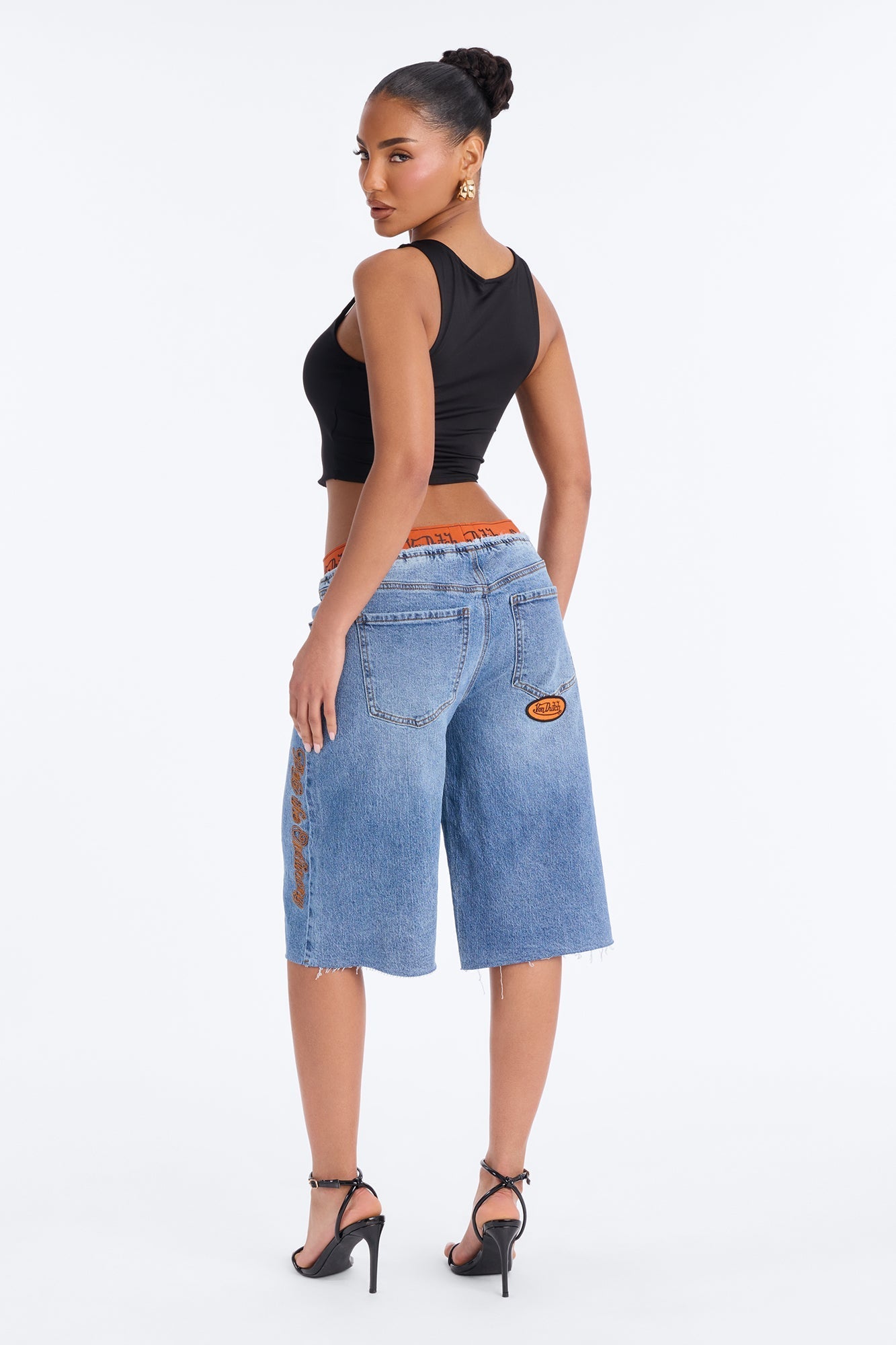 Von Dutch Boxer Denim Jorts - Medium Wash