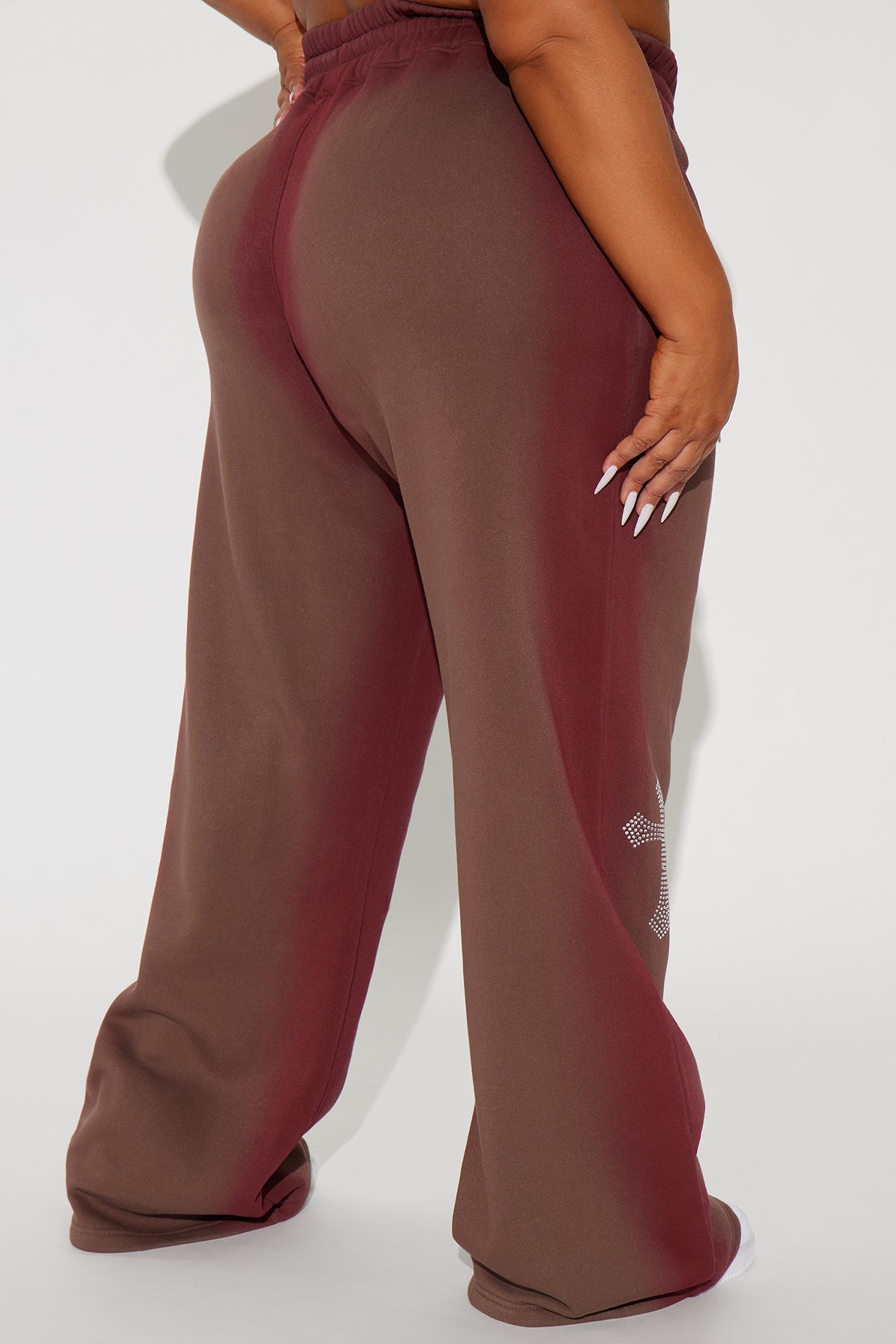 Every Day's A Good Day Washed Wide Leg Pant - Brown/combo