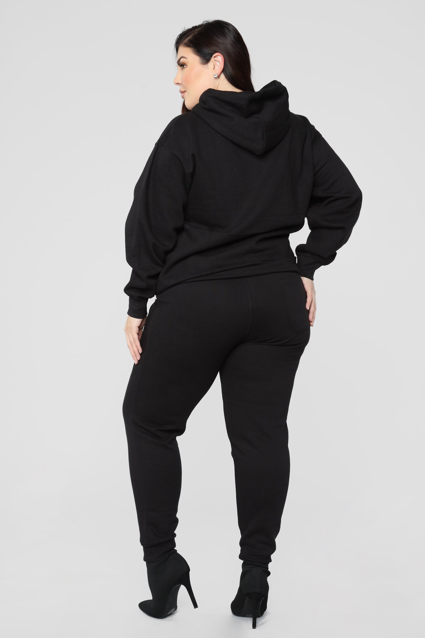 Stole Your Boyfriend's Oversized Hoodie - Black