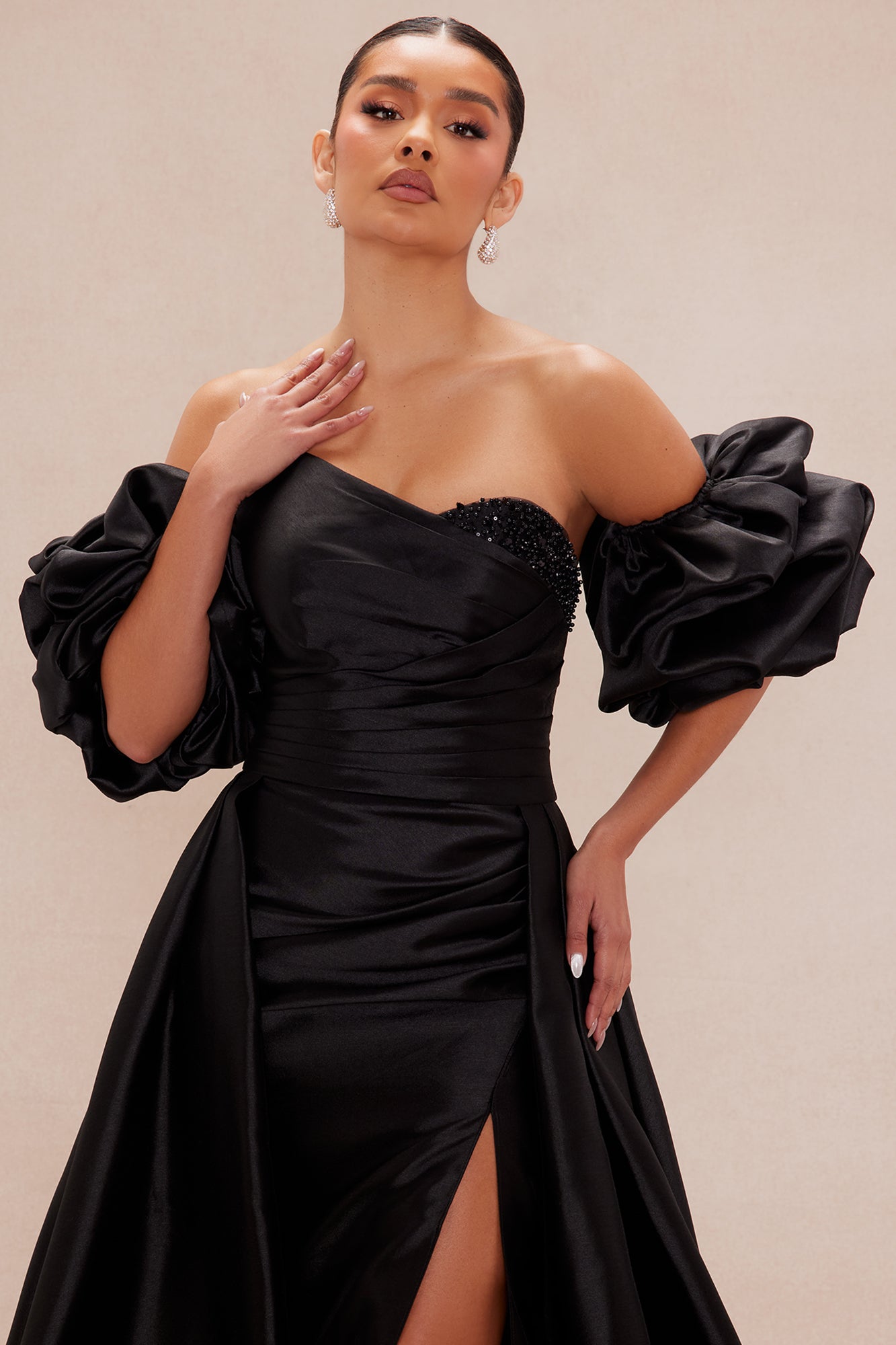 Lovers Lane Taffeta Gown - Black