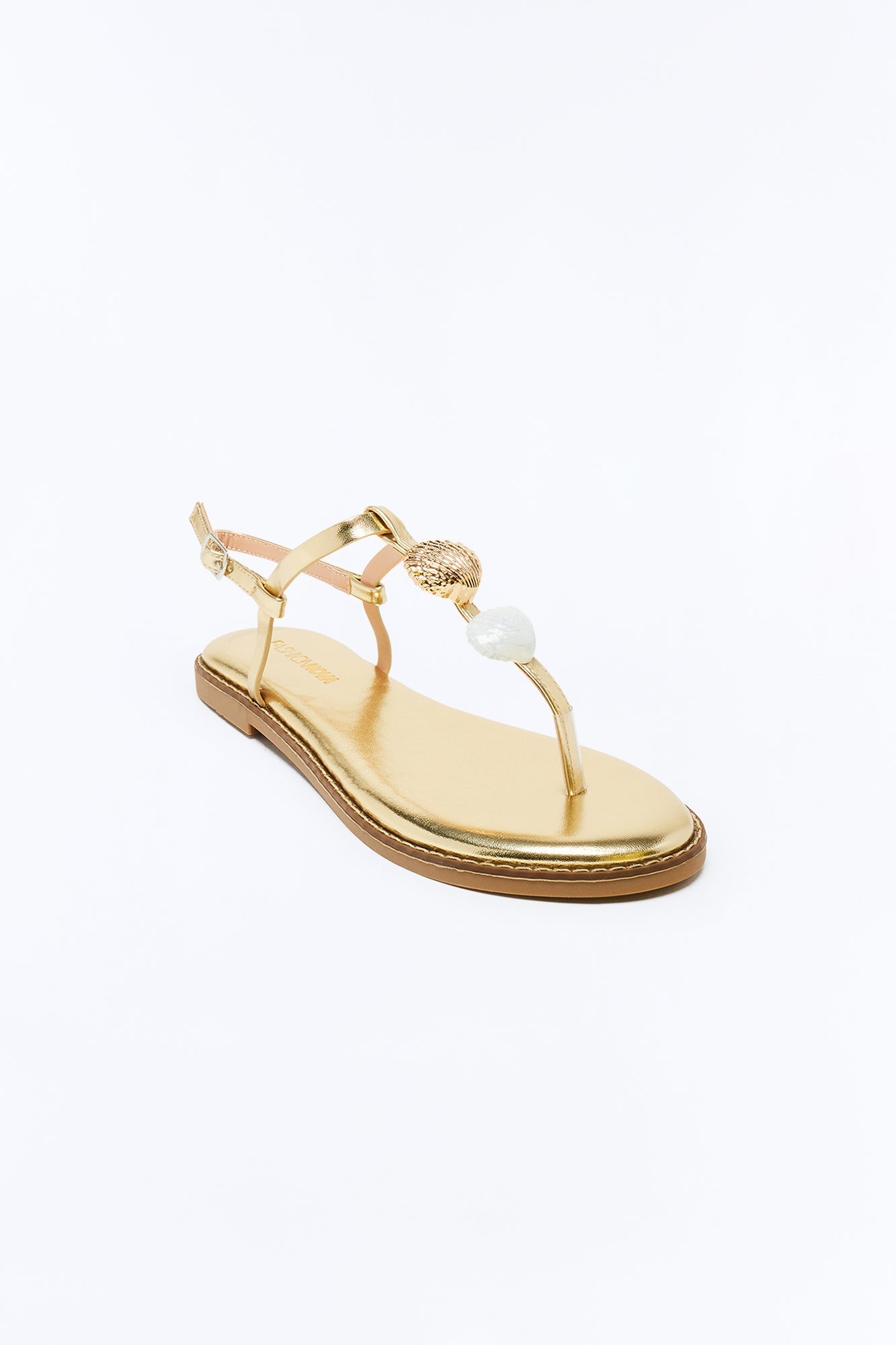 Atlantic Seashell Sandals - Gold