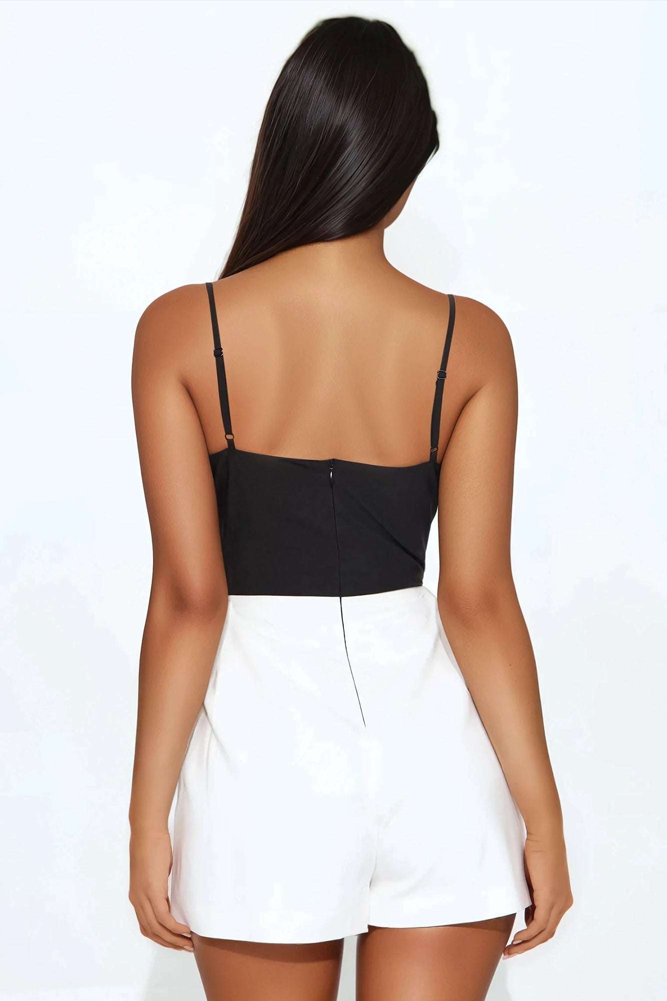 Cocktail Cutie Romper - Black/White