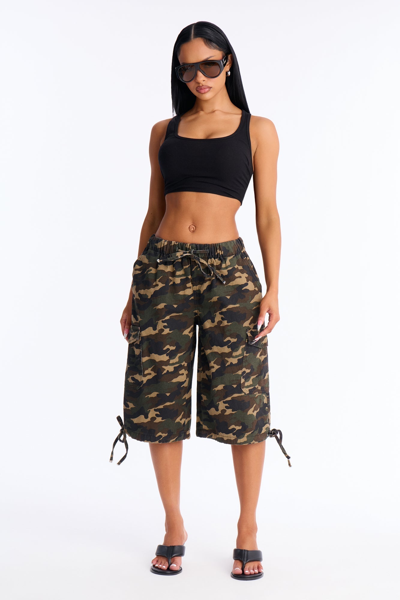 Hidden Agenda Camouflage Bermuda Short 14″ - Camouflage