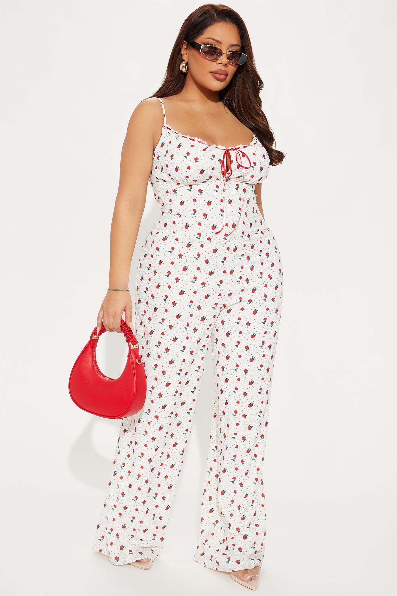 Cherries In The Spring Jumpsuit - Red/combo