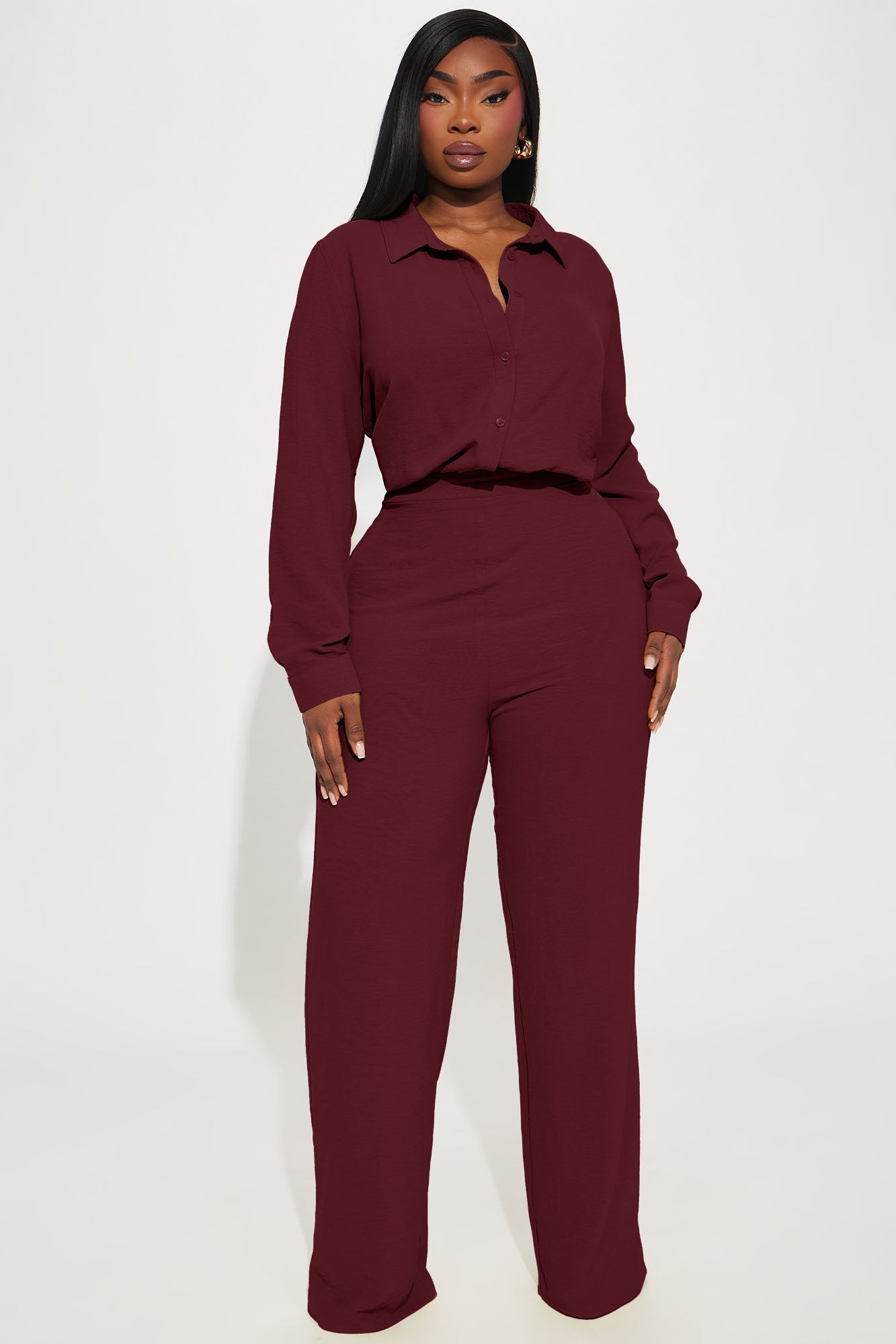 Makenzie Jumpsuit - Wine