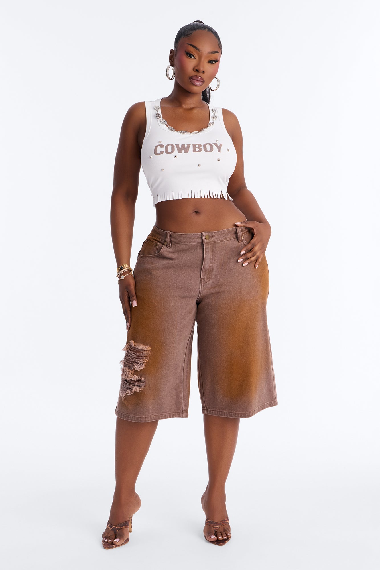 Can't Be Saved Washed Twill Bermuda Short - Brown
