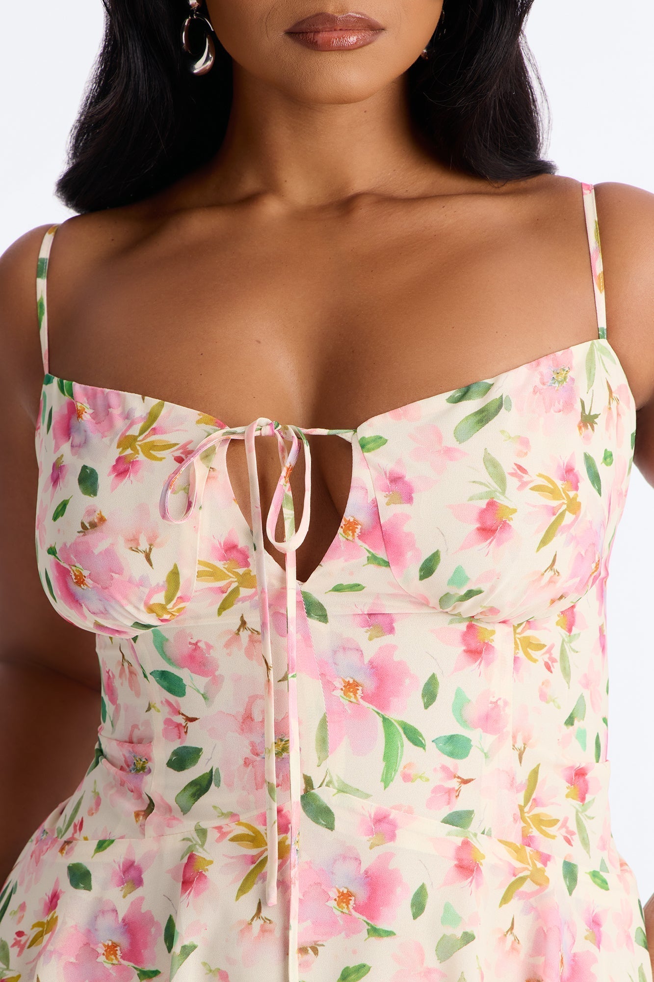 Christie Floral Mini Dress - Pink/combo