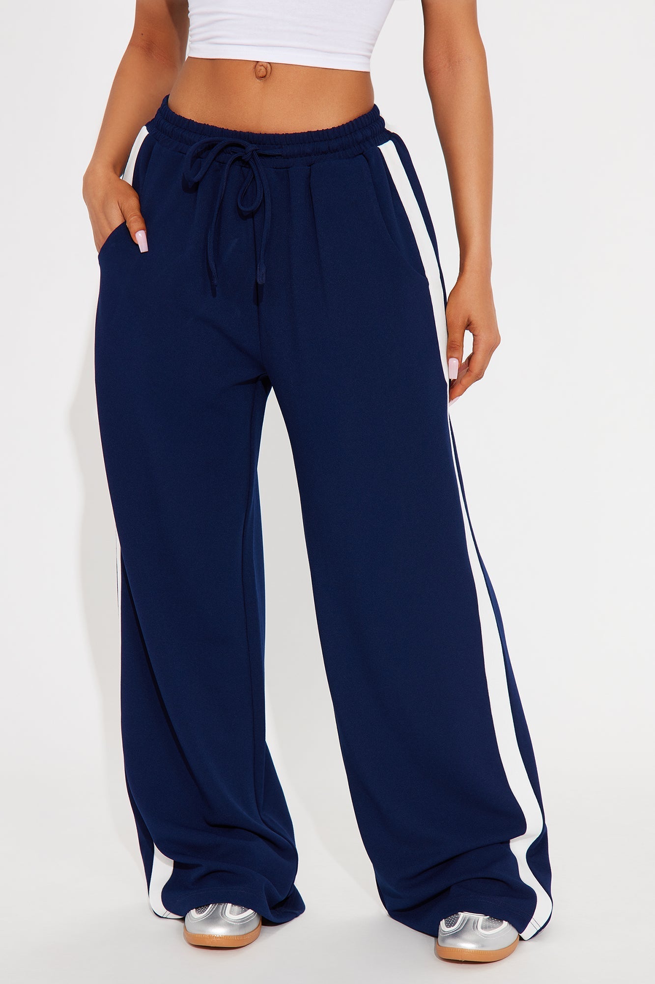Point Of View Track Trouser Pant - Navy