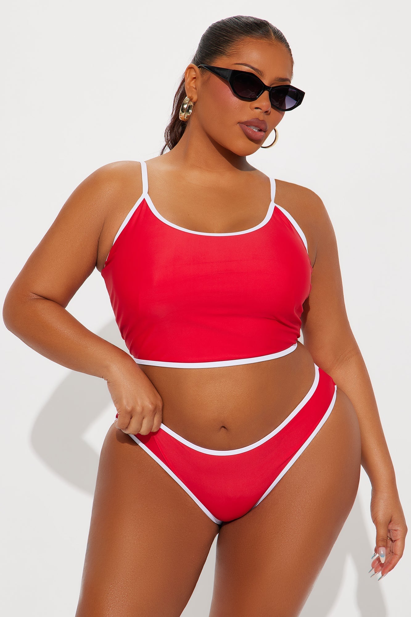 Honolulu Tankini 2 Piece Bikini - Red