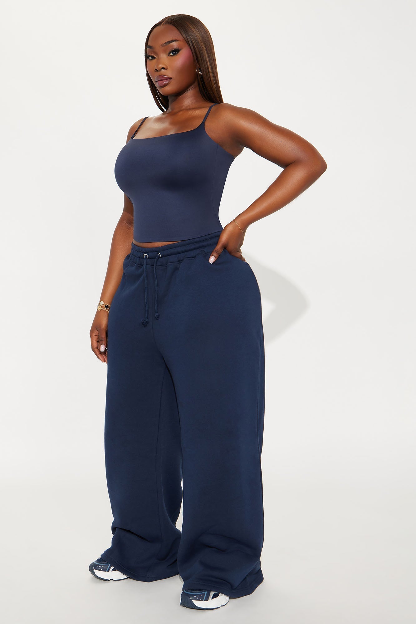 Contour Double Lined Cami Top - Navy
