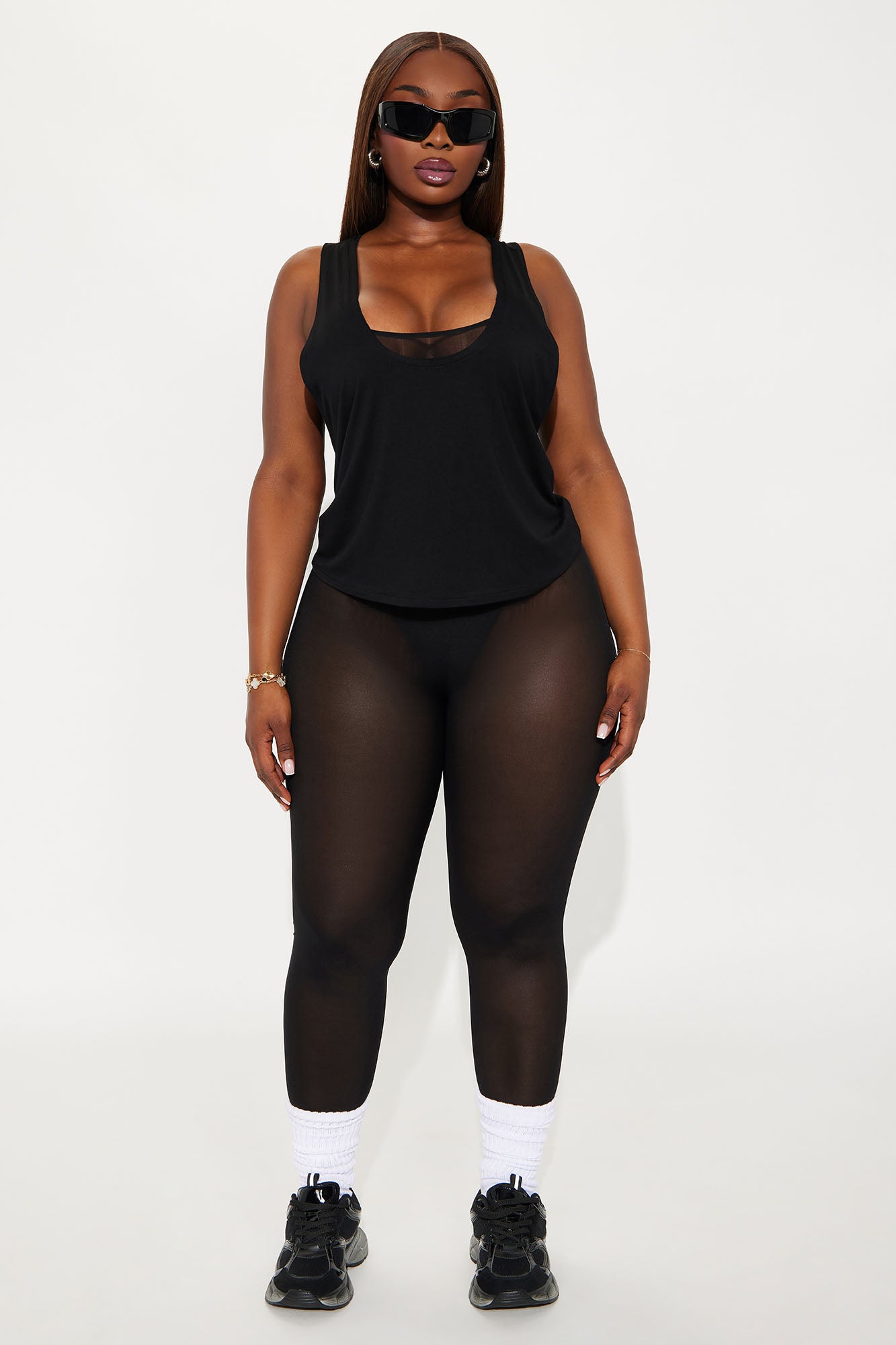 Modal Loose Tank Top - Black