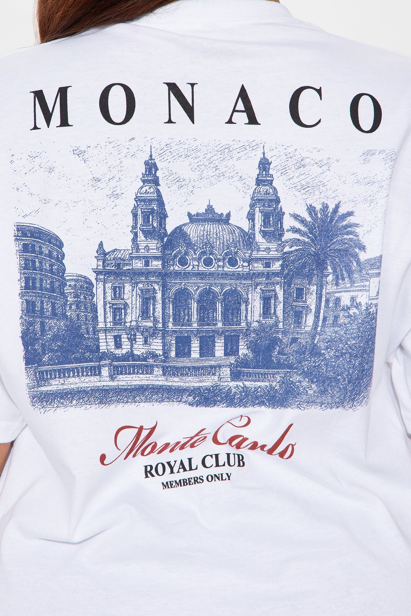 Monaco Members Only Front and Back Tee - White