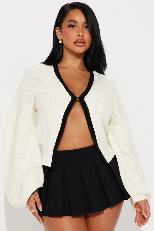 In Your Head Cardigan - Cream/combo