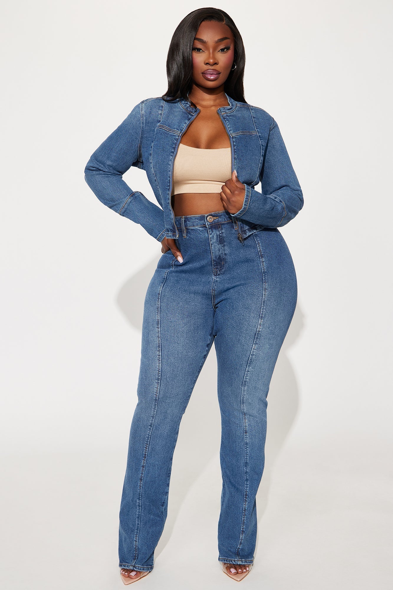 Tagging Along Stretch Bootcut Jeans - Medium Wash