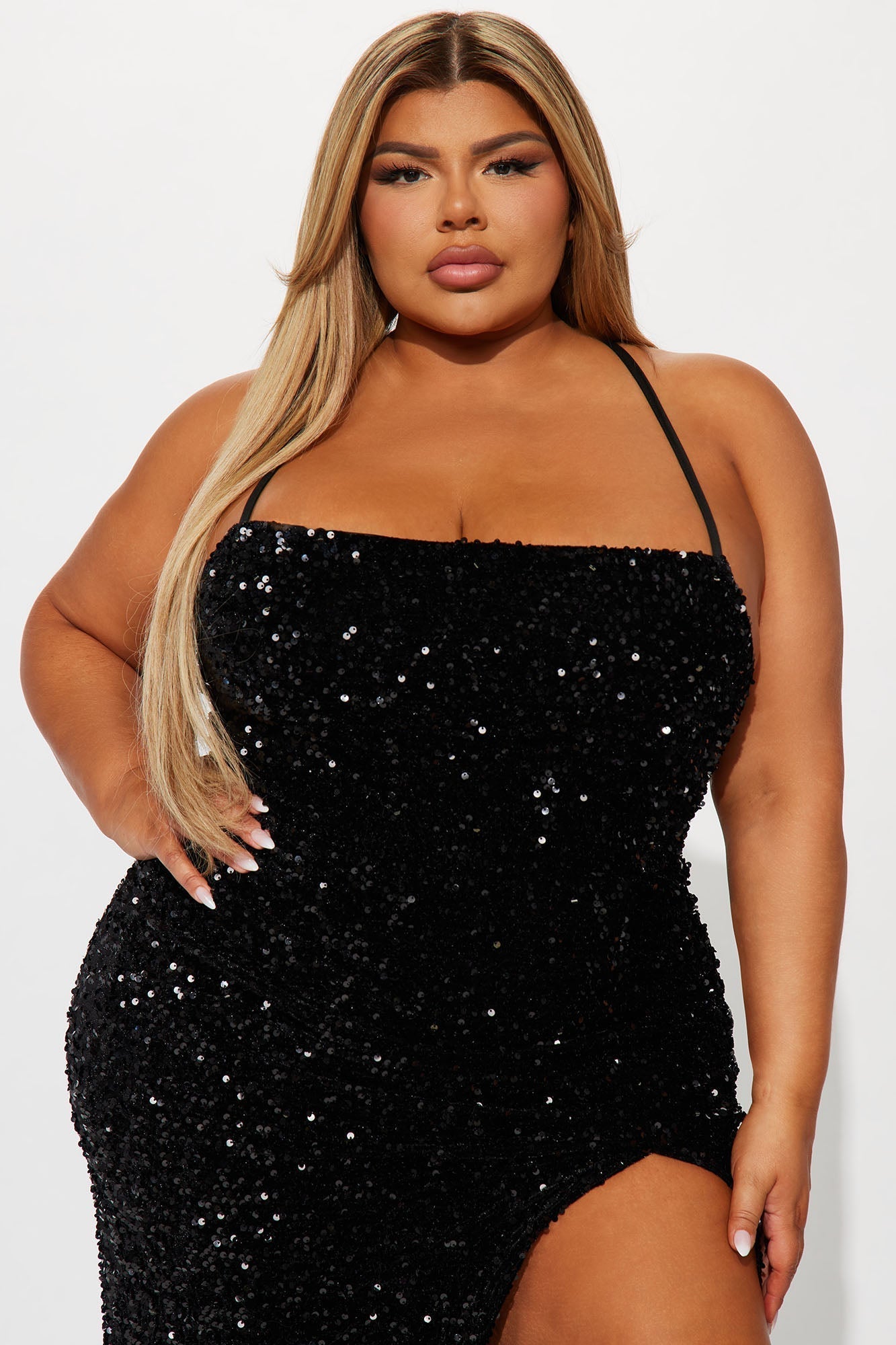 Tokyo Nights Sequin Gown - Black