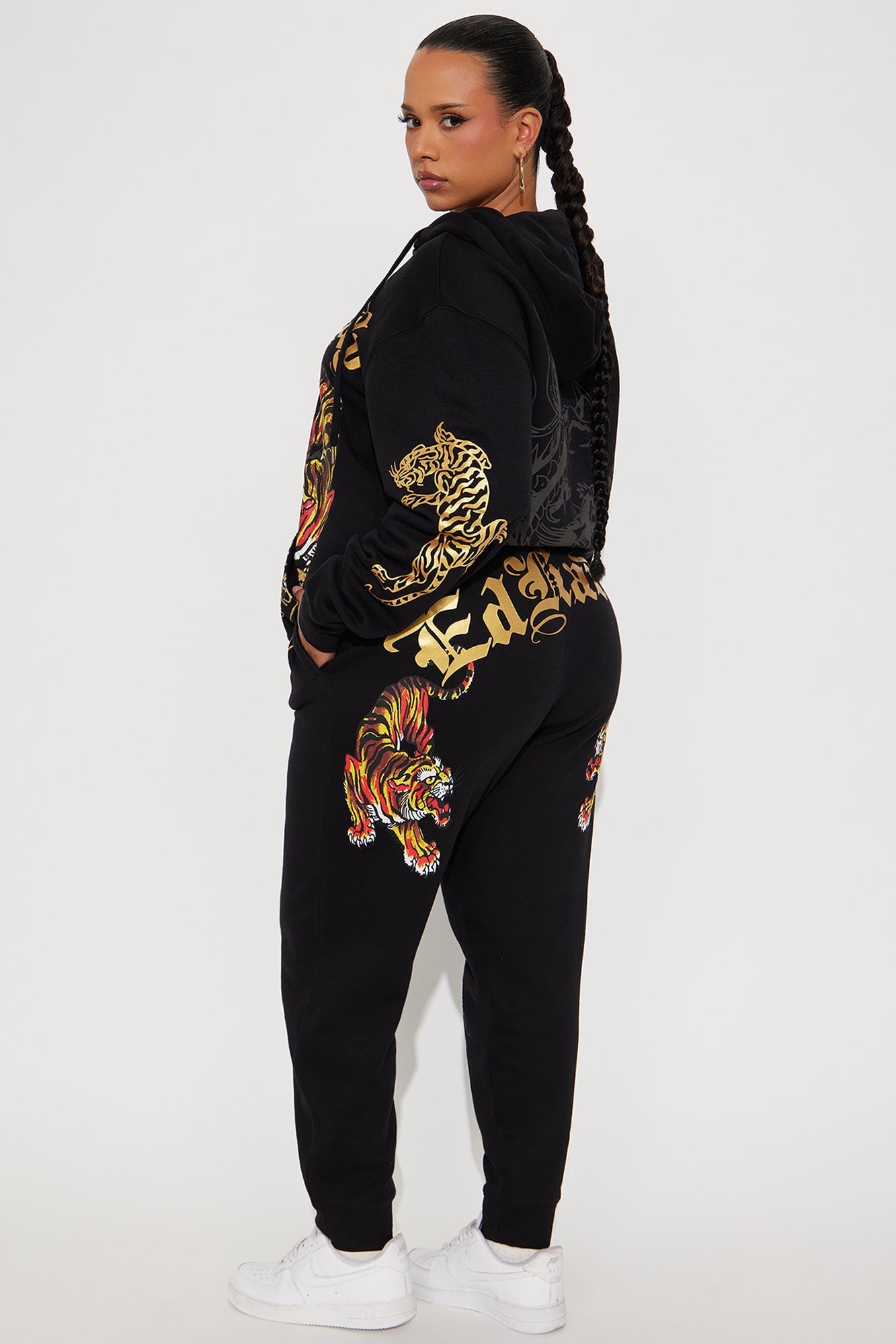 Ed Hardy Deja Vu Tiger Jogger - Black