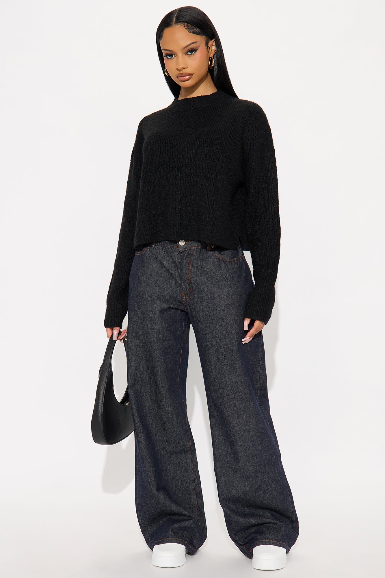 Toasty Mock Neck Sweater - Black
