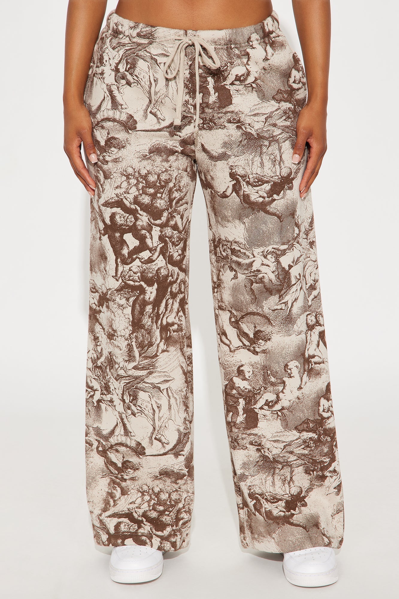 Heaven Made Fleece Wide Leg Pant - Taupe