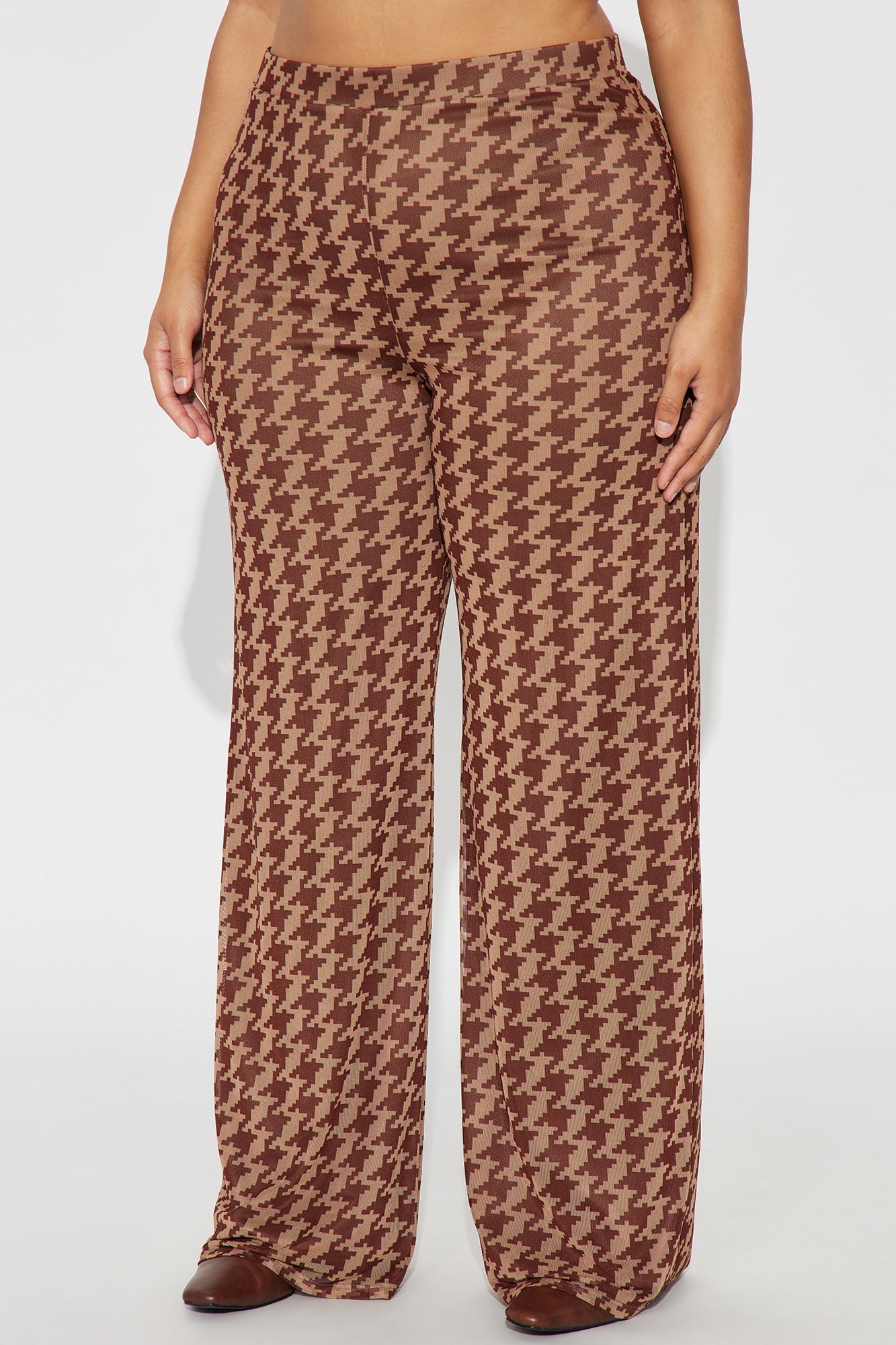 Indie Houndstooth Mesh Pant 33″ - Brown/combo