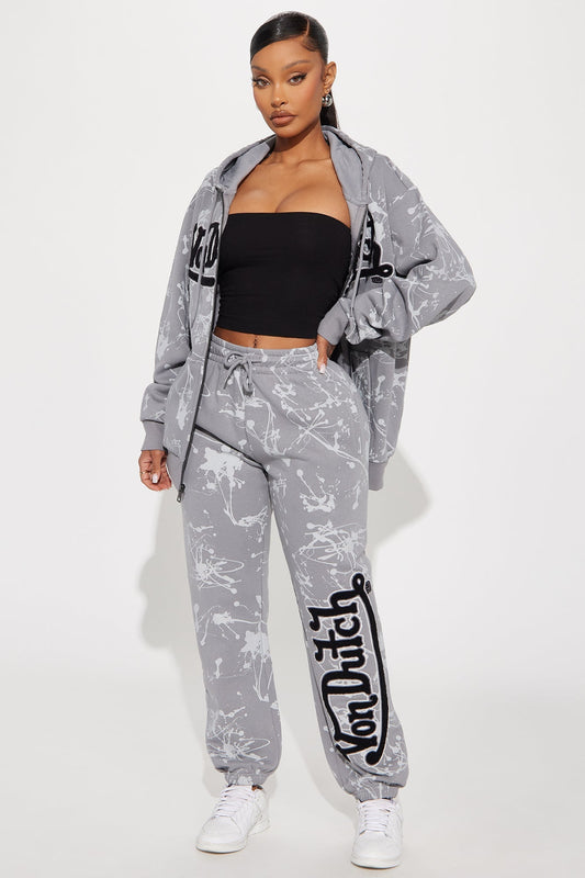 Von Dutch Paint Jogger - Grey/Black