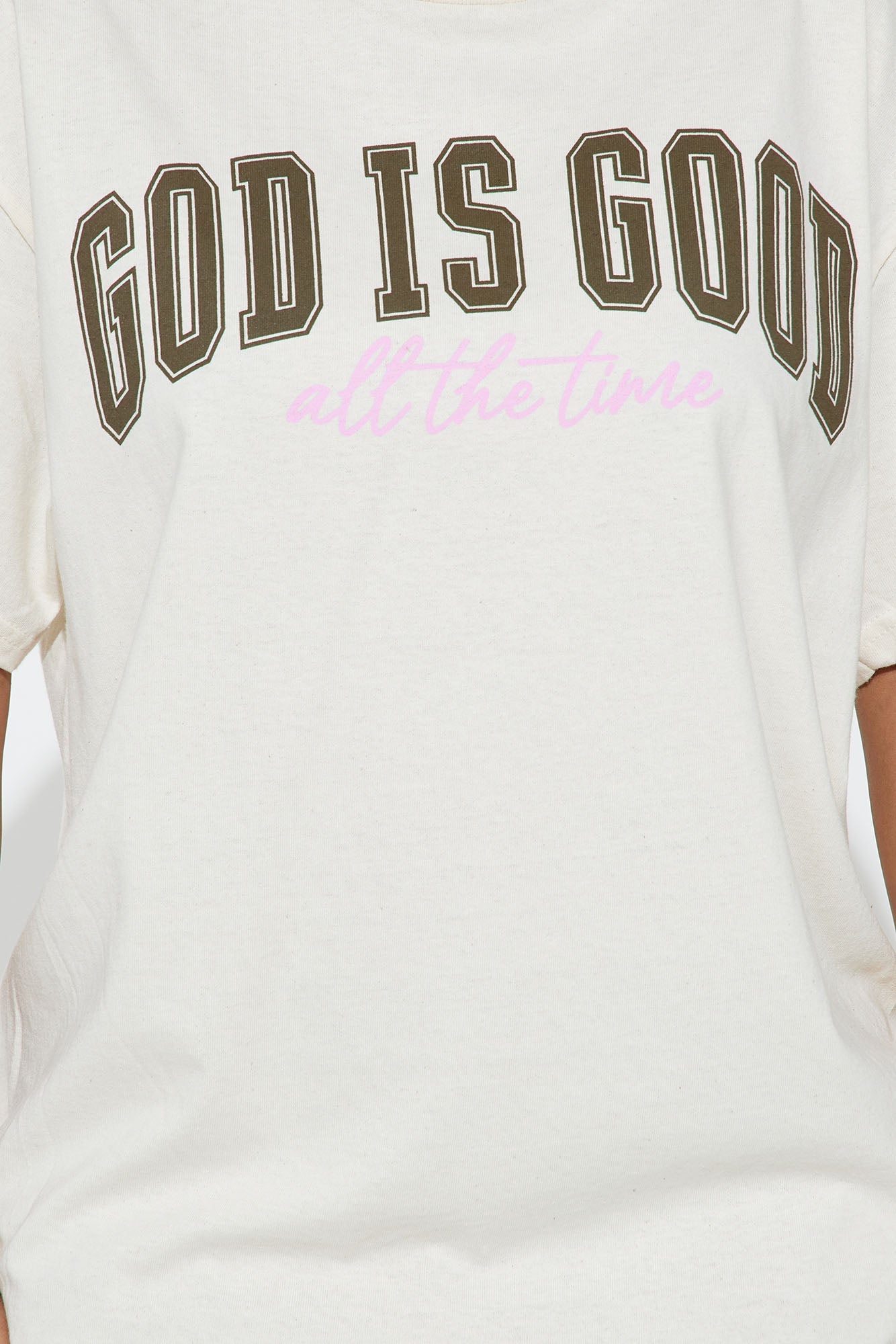 God Is Good Oversized Tee - Natural